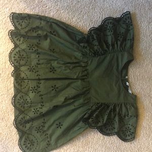 Zara boho green top
